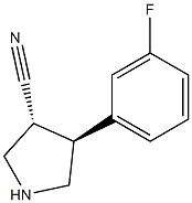 (3R,4S)-4-(3-fluorophenyl)pyrrolidine-3-carbonitrile Structure
