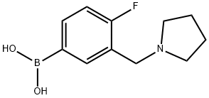 4-fluoro-3-(pyrrolidin-1-ylMethyl)phenylboronic acid 구조식 이미지