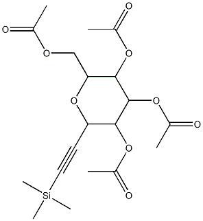 Acetic acid 4,5-diacetoxy-2-acetoxyMethyl-6-triMethylsilanylethynyl-tetrahydro-pyran-3-yl ester Structure