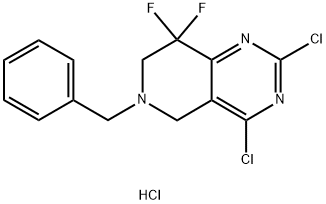 6-benzyl-2,4-dichloro-8,8-difluoro-5,6,7,8-tetrahydropyrido[4,3-d]pyriMidine HYDROCHLORIDE 구조식 이미지