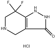 7,7-difluoro-4,5,6,7-tetrahydro-1H-pyrazolo[4,3-c]pyridin-3-ol hydrochloride Structure