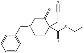 ethyl 1-benzyl-4-(cyanoMethyl)-3-oxopiperidine-4-carboxylate Structure