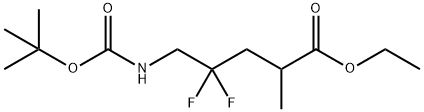 ethyl 5-(tert-butoxycarbonylaMino)-4,4-difluoro-2-Methylpentanoate Structure