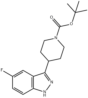 tert-butyl 4-(5-fluoro-1H-indazol-3-yl)piperidine-1-carboxylate Structure