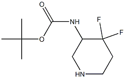 tert-butyl4,4-difluoropiperidin-3-ylcarbaMate Structure