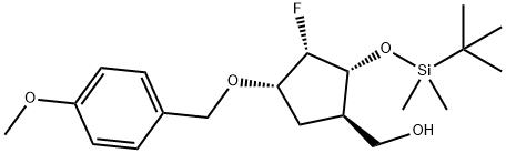 [(1R,2R,3S,4S)-2-(tert-butyldiMethylsilanyloxy)-3-fluoro-4-(4-Methoxybenzyloxy)cyclopentyl]Methanol Structure