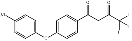 1-(4-(4-Chlorophenoxy)phenyl)-4,4,4-trifluorobutane-1,3-dione 구조식 이미지