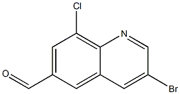 3-broMo-8-chloroquinoline-6-carbaldehyde Structure