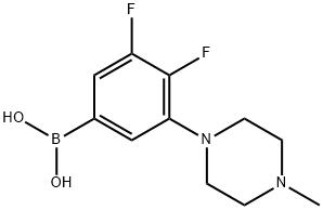 (3,4-difluoro-5-(4-Methylpiperazin-1-yl)phenyl)boronic acid Structure