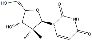 1-((2R,3R,4R,5S)-3-fluoro-4-hydroxy-5-(hydroxyMethyl)-3-Methyltetrahydrofuran-2-yl)pyriMidine-2,4(1H,3H)-dione 구조식 이미지