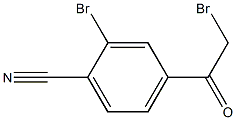 2-broMo-4-(2-broMoacetyl)benzonitrile Structure