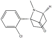 (1S,5S)-1-(2-Chlorophenyl)-6-Methyl-6-azabicyclo[3.1.1]heptan-7-one 구조식 이미지