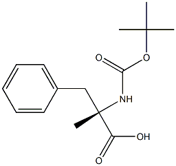 Boc-a-Methyl-L-phenylalanine 구조식 이미지