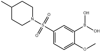 (2-Methoxy-5-((4-Methylpiperidin-1-yl)sulfonyl)phenyl)boronic acid 구조식 이미지