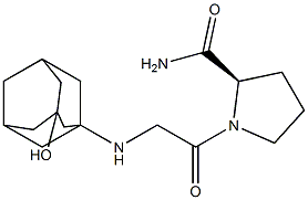 (R)-1-[2-(3-hydroxy-adaMantan-1-ylaMino)-acetyl]-pyrrolidine-2-carboxaMide 구조식 이미지