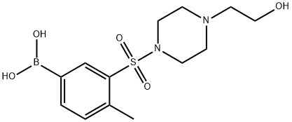 (3-((4-(2-hydroxyethyl)piperazin-1-yl)sulfonyl)-4-Methylphenyl)boronic acid 구조식 이미지