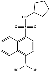 (4-(N-cyclopentylsulfaMoyl)naphthalen-1-yl)boronic acid Structure