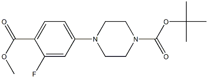 tert-butyl 4-(3-fluoro-4-(Methoxycarbonyl)phenyl)piperazine-1-carboxylate Structure