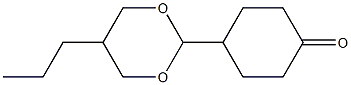 4-(5-propyl-1,3-dioxan-2-yl)cyclohexanone Structure