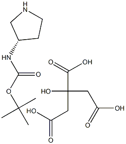 (R)-3-N-Boc-aMinopyrrolidine citrate 구조식 이미지