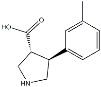 (+/-)-trans-4-(3-Methyl-phenyl)-pyrrolidine-3-carboxylic acid 구조식 이미지