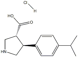 (+/-)-trans-4-(4-isopropyl-phenyl)-pyrrolidine-3-carboxylic acid-HCl 구조식 이미지