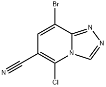 8-broMo-5-chloro-[1,2,4]triazolo[4,3-a]pyridine-6-carbonitrile Structure