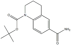 tert-Butyl 6-carbaMoyl-3,4-dihydroquinoline-1(2H)-carboxylate 구조식 이미지