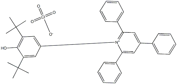 1-(3,5-Di-tert-butyl-4-hydroxy-phenyl)-2,4,6-triphenyl-pyridiniuM, perchlorate 구조식 이미지