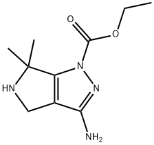 ethyl 3-aMino-6,6-diMethyl-5,6-dihydropyrrolo[3,4-c]pyrazole-1(4H)-carboxylate Structure