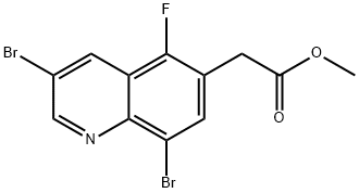 Methyl 2-(3,8-dibroMo-5-fluoroquinolin-6-yl)acetate Structure