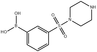 (3-(piperazin-1-ylsulfonyl)phenyl)boronic acid 구조식 이미지