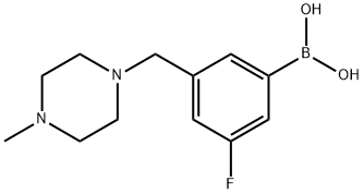 (3-fluoro-5-((4-Methylpiperazin-1-yl)Methyl)phenyl)boronic acid Structure