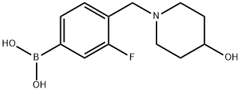 3-fluoro-4-((4-hydroxypiperidin-1-yl)Methyl)phenylboronic acid Structure