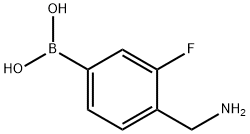 4-(aMinoMethyl)-3-fluorophenylboronic acid 구조식 이미지