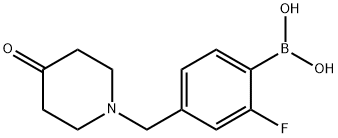 (2-fluoro-4-((4-oxopiperidin-1-yl)Methyl)phenyl)boronic acid Structure