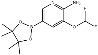 3-(difluoroMethoxy)-5-(4,4,5,5-tetraMethyl-1,3,2-dioxaborolan-2-yl)pyridin-2-aMine 구조식 이미지