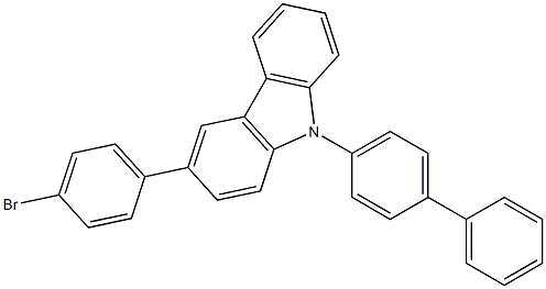 9-Biphenyl-4-yl-3-(4-broMo-phenyl)-9H-carbazole 구조식 이미지