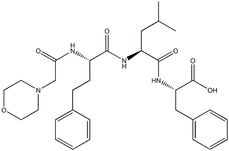 ((S)-2-(2-MorpholinoacetaMido)-4-phenylbutanoyl)-L-leucyl-L-phenylalanine Structure