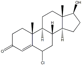 6-chloro-androst-4-ene-3-one--17b-ol Structure