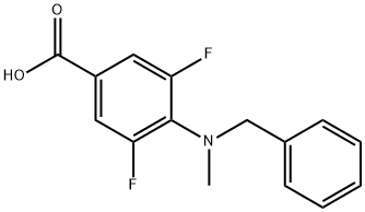 4-(benzyl(Methyl)aMino)-3,5-difluorobenzoic acid Structure