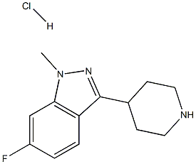 6-FLUORO-1-METHYL-3-(4-PIPERIDINYL)-1HINDAZOLE HYDROCHLORIDE 구조식 이미지