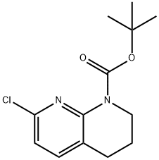 tert-butyl 7-chloro-3,4-dihydro-1,8-naphthyridine-1(2H)-carboxylate 구조식 이미지