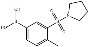 (4-Methyl-3-(pyrrolidin-1-ylsulfonyl)phenyl)boronic acid Structure