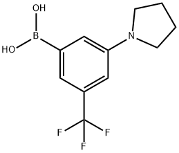 (3-(pyrrolidin-1-yl)-5-(trifluoroMethyl)phenyl)boronic acid Structure