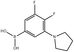 (3,4-difluoro-5-(pyrrolidin-1-yl)phenyl)boronic acid 구조식 이미지