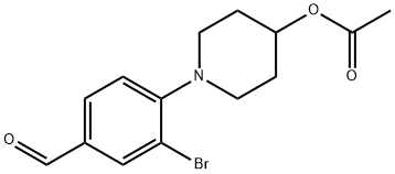 1-(2-broMo-4-forMylphenyl)piperidin-4-yl acetate 구조식 이미지