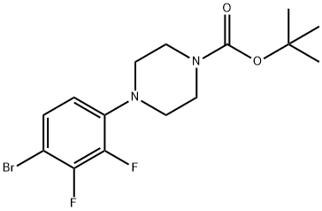 tert-butyl 4-(4-broMo-2,3-difluorophenyl)piperazine-1-carboxylate Structure