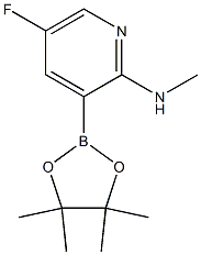 5-FLUORO-N-METHYL-3-(4,4,5,5-TETRAMETHYL-1,3,2-DIOXABOROLAN-2-YL)PYRIDIN-2-AMINE Structure