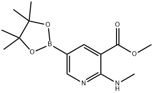 METHYL 2-(METHYLAMINO)-5-(4,4,5,5-TETRAMETHYL-1,3,2-DIOXABOROLAN-2-YL)NICOTINATE Structure